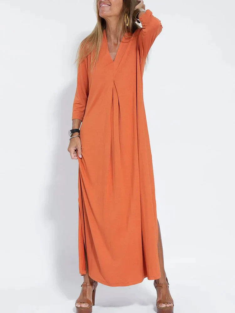 Indy - Dames Maxi Jurk met Lange Mouwen